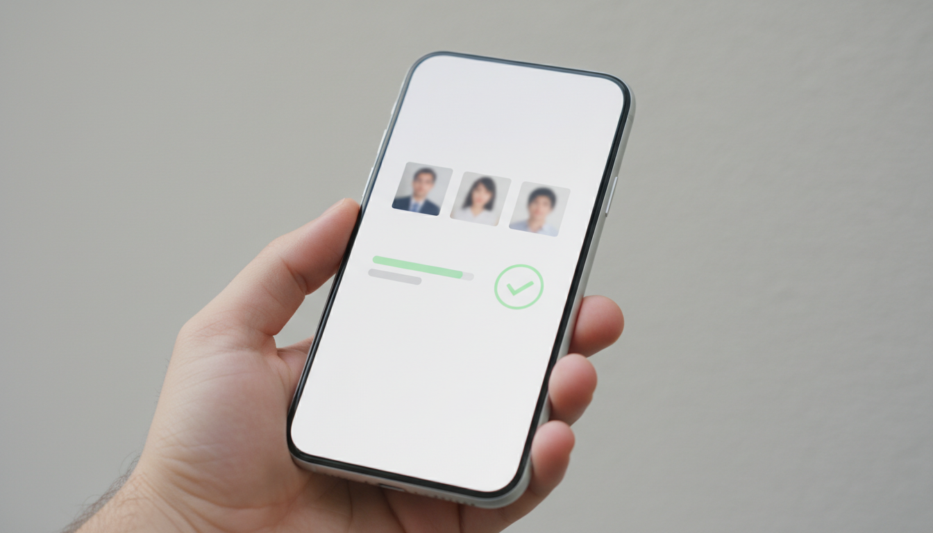 Importez 2 à 3 selfies